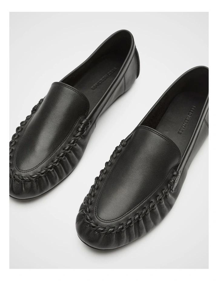 Albie Whipstitch Loafer in Black image 3
