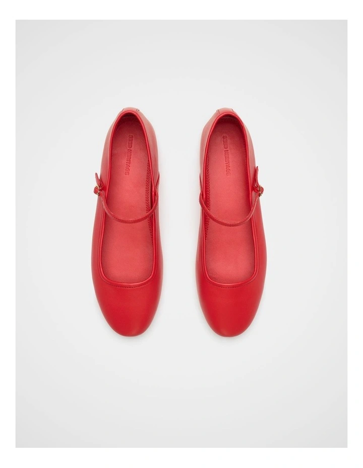 Ciara Ballet Flat in Chilli Red image 3
