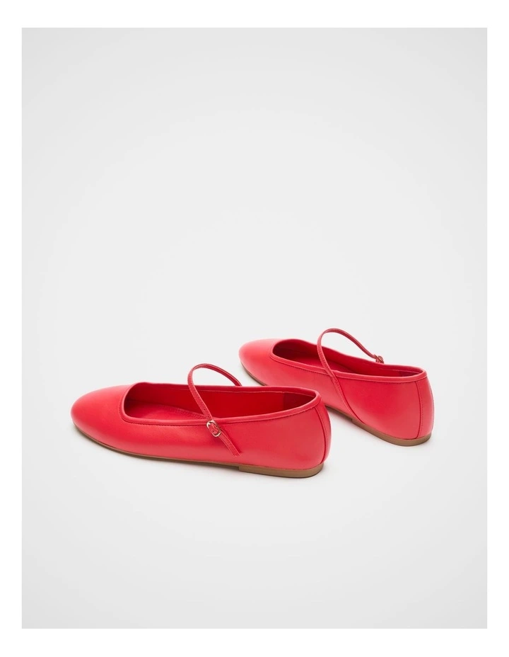 Ciara Ballet Flat in Chilli Red image 4