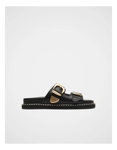 Sienna Buckle Slide in Black