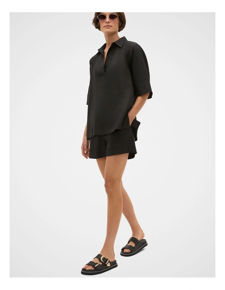 Sienna Buckle Slide in Black image 2