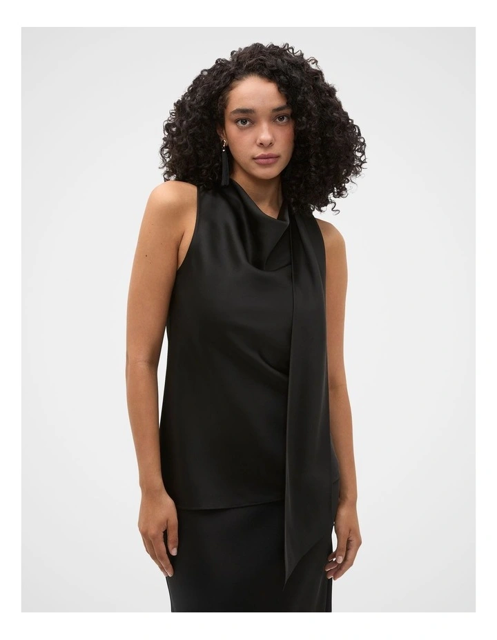 90s Satin Wrap Neck Top image 1