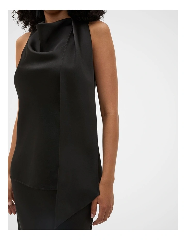 90s Satin Wrap Neck Top image 2