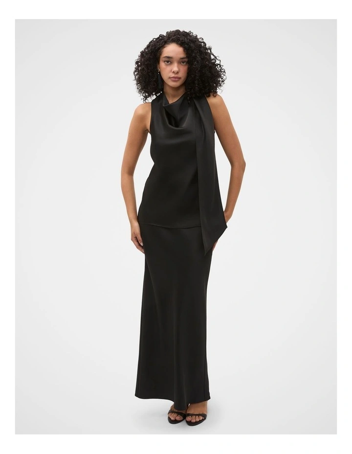 90s Satin Wrap Neck Top image 3