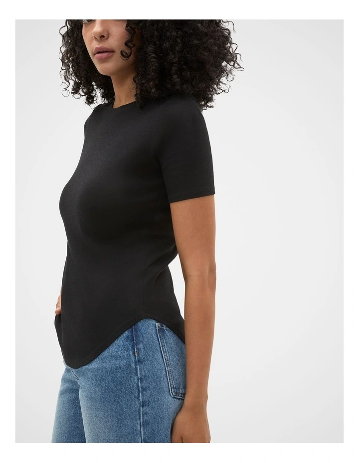 Cotton Curve Hem Tee image 3