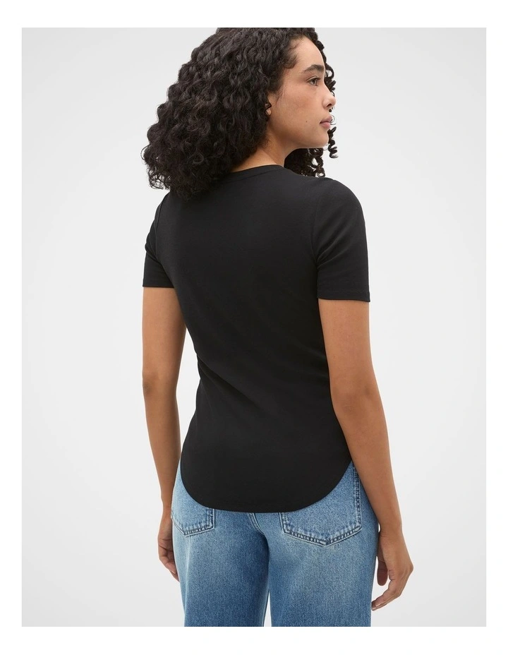 Cotton Curve Hem Tee image 4