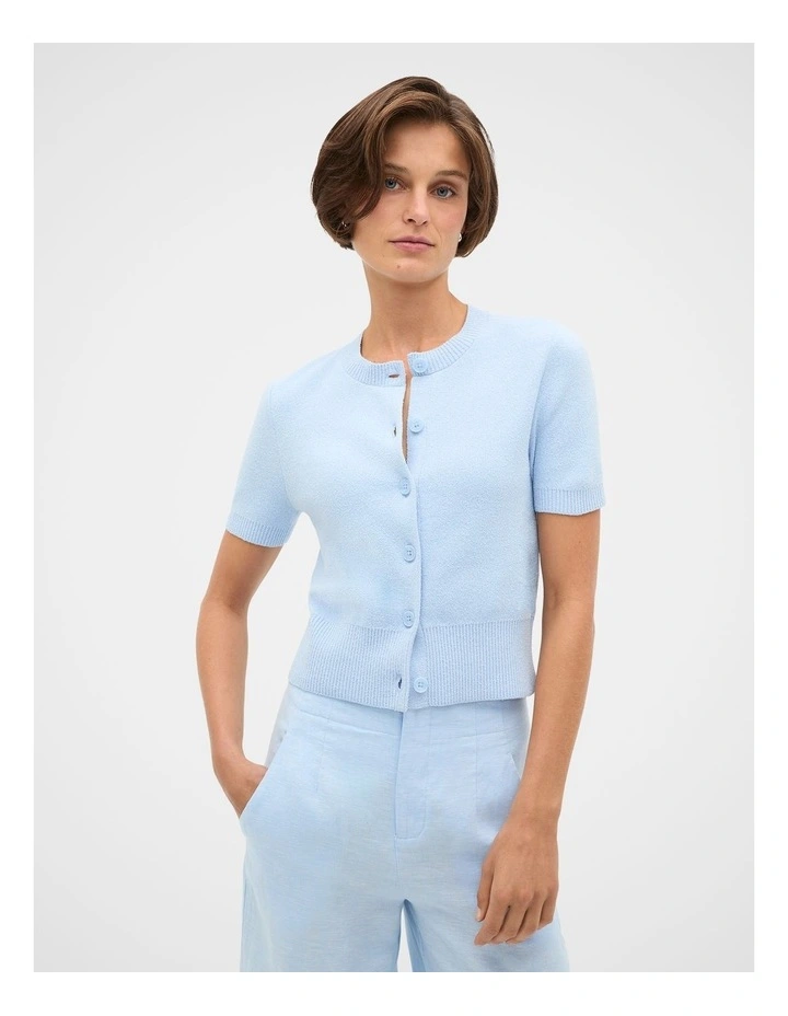 Boucle Short Sleeve Cardigan image 1