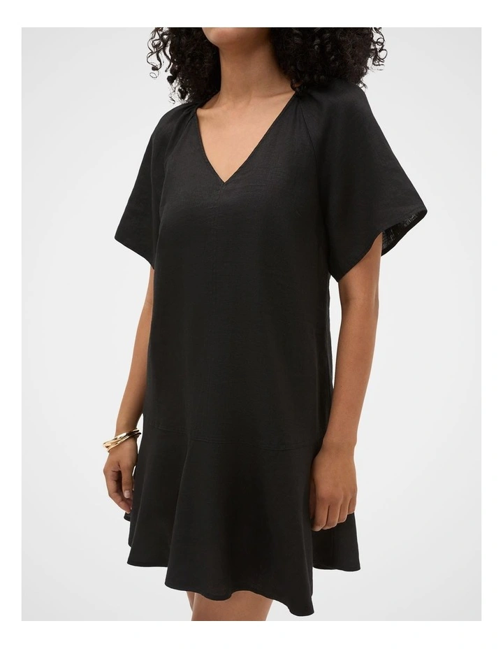 Core Linen Flutter Mini Dress image 3
