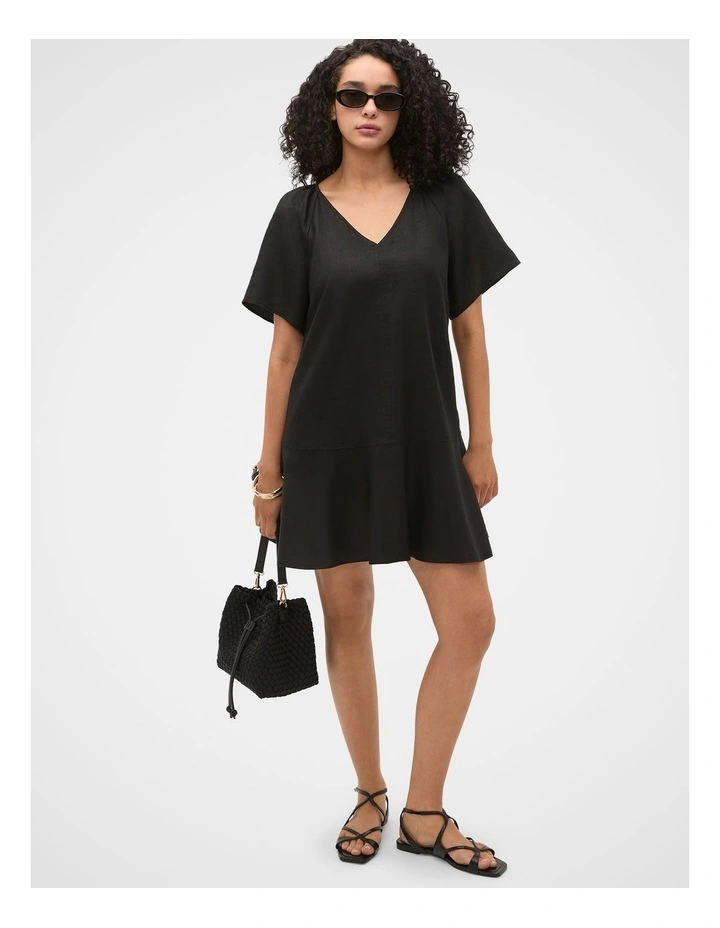 Core Linen Flutter Mini Dress image 4