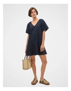 Core Linen Flutter Mini Dress
