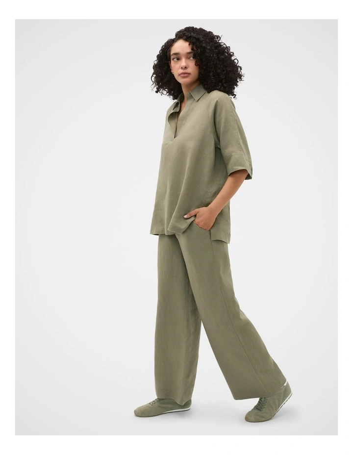 Core Linen Half Placket Popover image 4