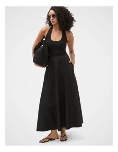 Core Linen Midi Skirt