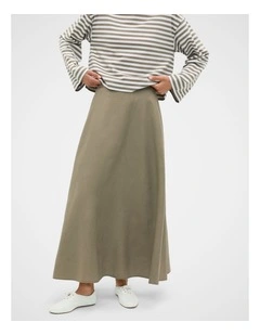 Core Linen Midi Skirt