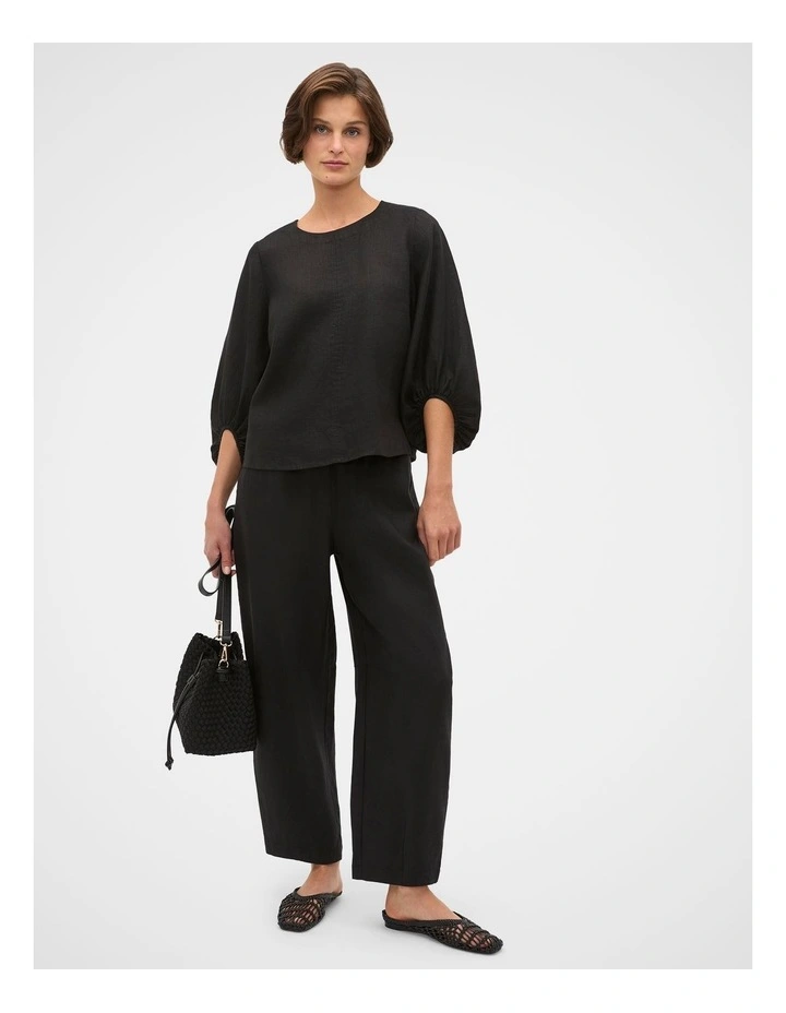 Core Linen Soft Barrel Leg Pant image 1