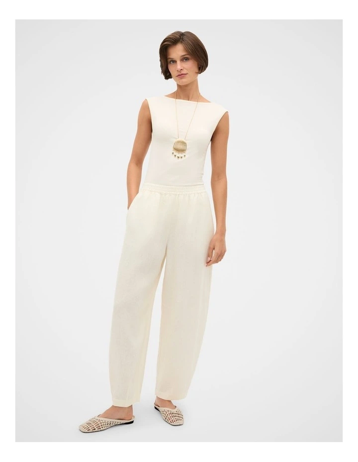 Core Linen Soft Barrel Leg Pant image 1