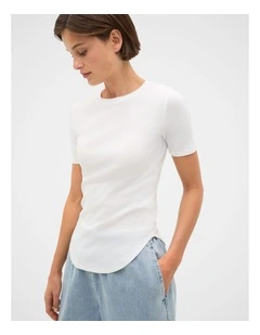 Cotton Curve Hem Tee