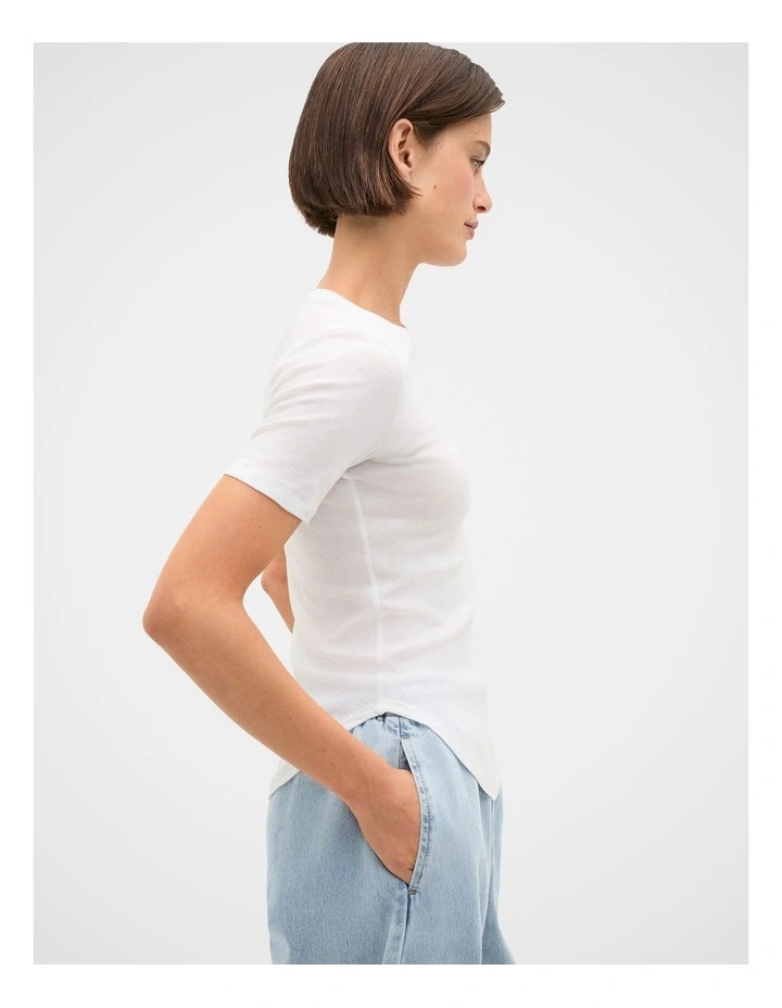 Cotton Curve Hem Tee image 2