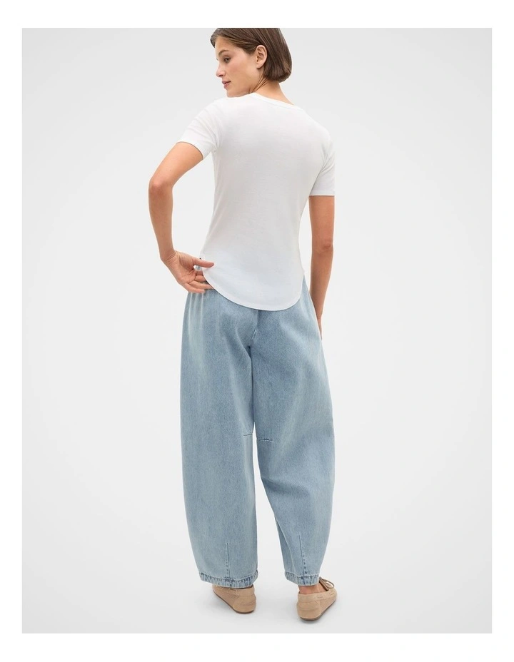 Cotton Curve Hem Tee image 4