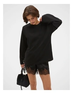 Cotton Relaxed Long Sleeve Top