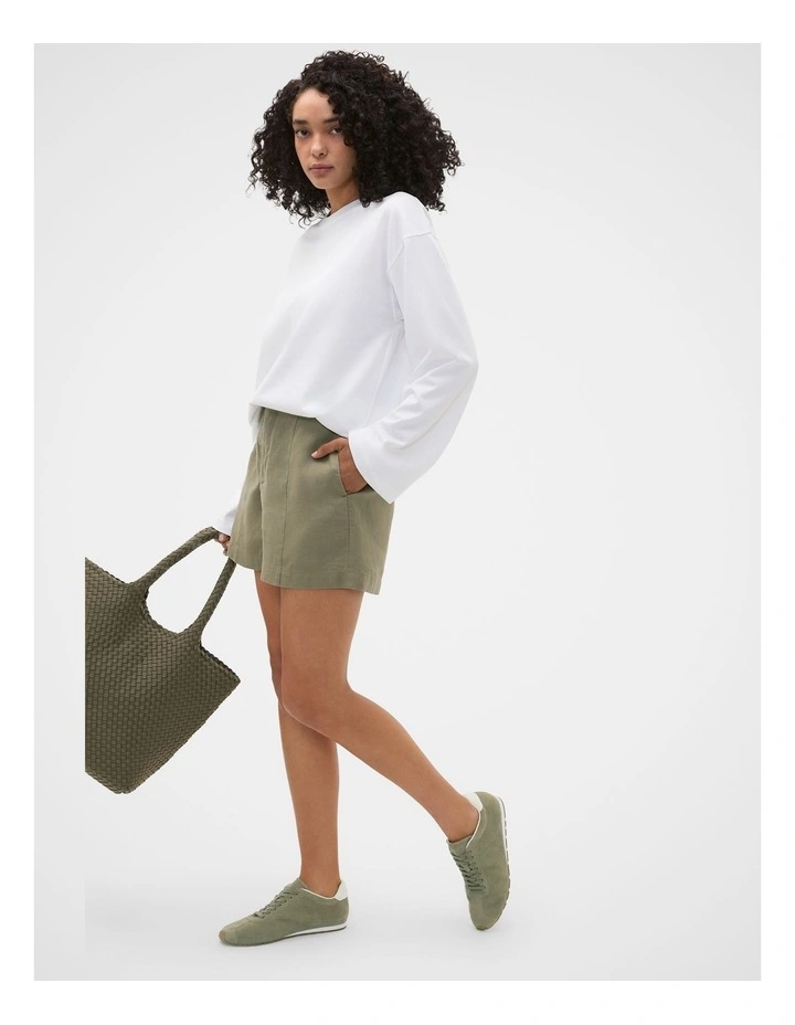 Cotton Relaxed Long Sleeve Top image 2