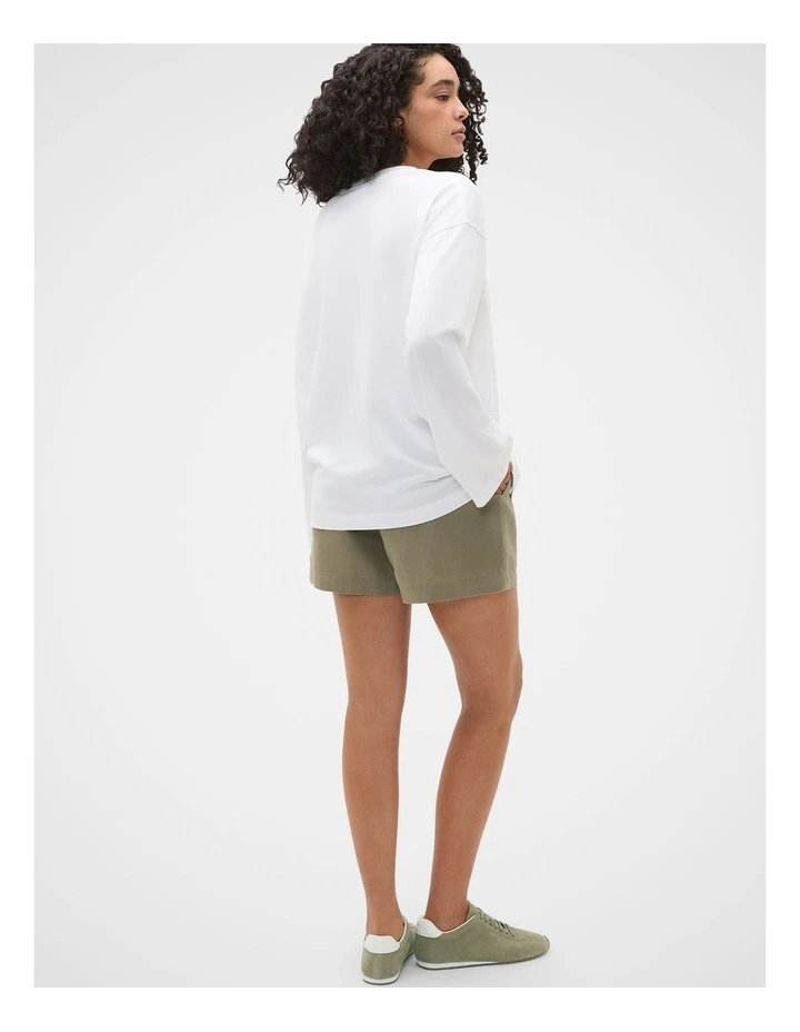 Cotton Relaxed Long Sleeve Top image 4