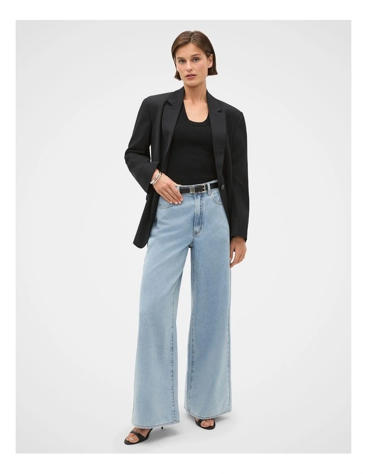 Denim Wide Leg Pant image 1
