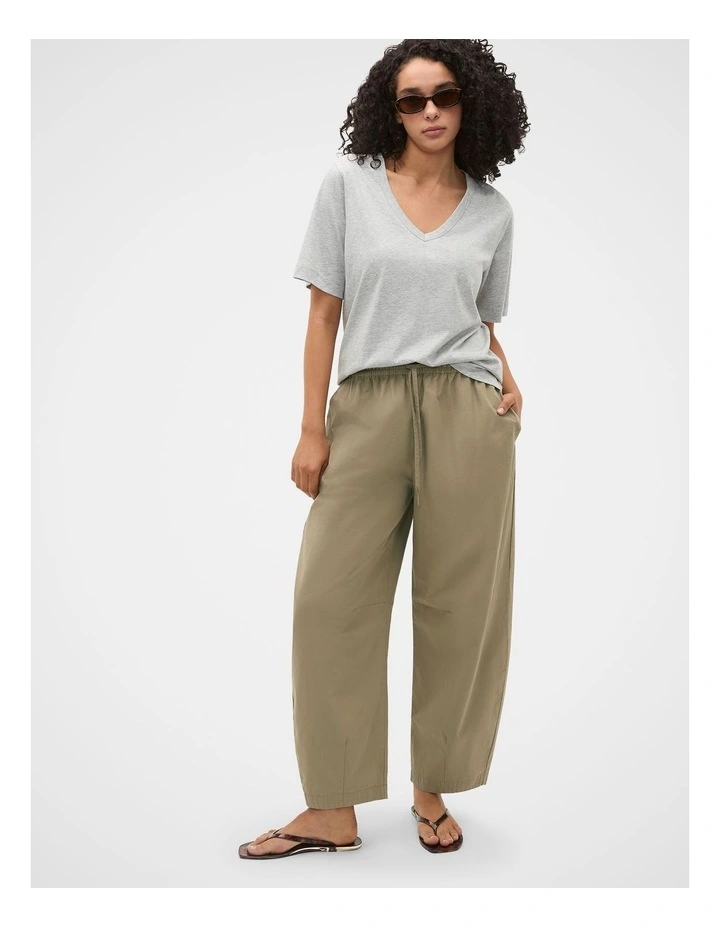 Cotton V Neck Relaxed Tee image 1