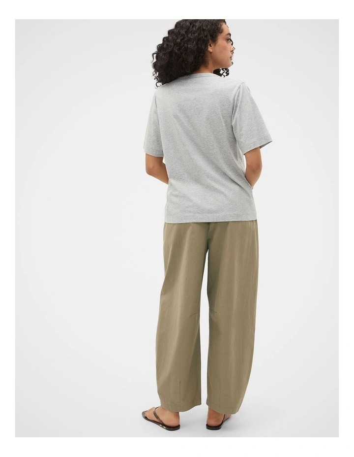 Cotton V Neck Relaxed Tee image 4