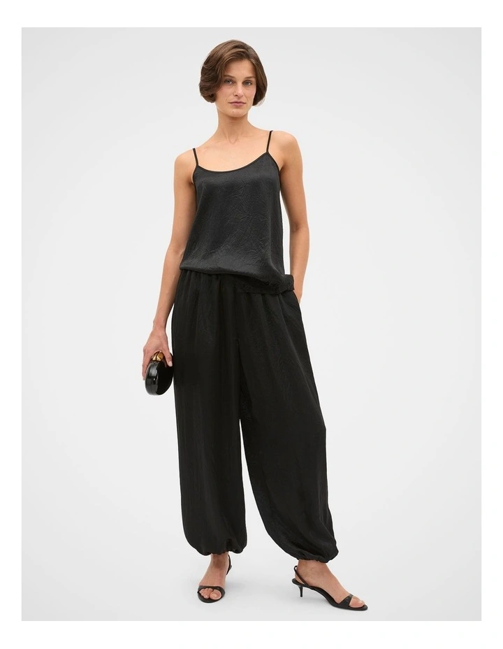 Gathered Satin Genie Pant image 1