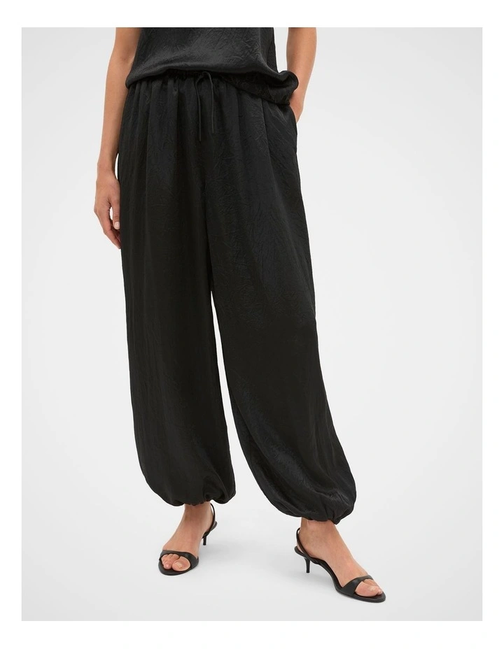 Gathered Satin Genie Pant image 3