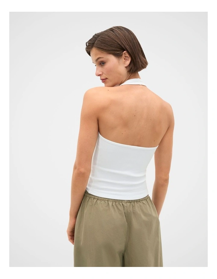 Halter Rib Scoop Neck Tank image 3