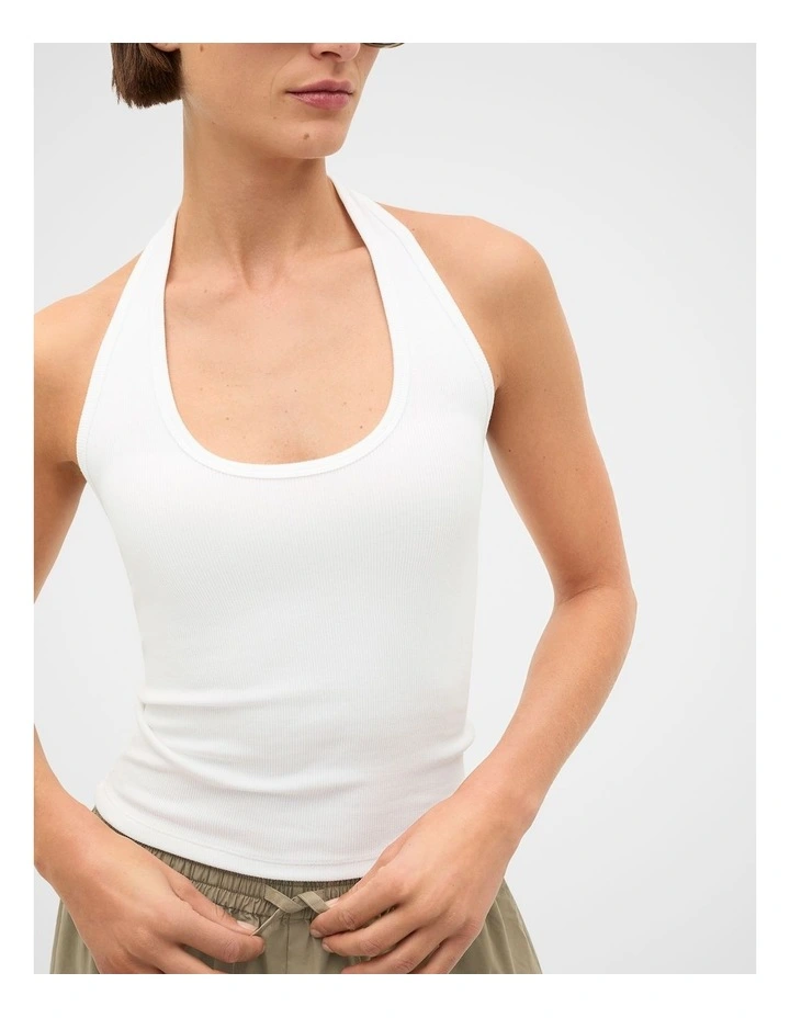 Halter Rib Scoop Neck Tank image 4