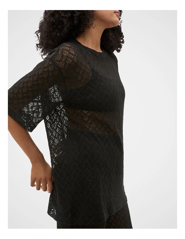 Lace Sheer Boxy Tee image 2