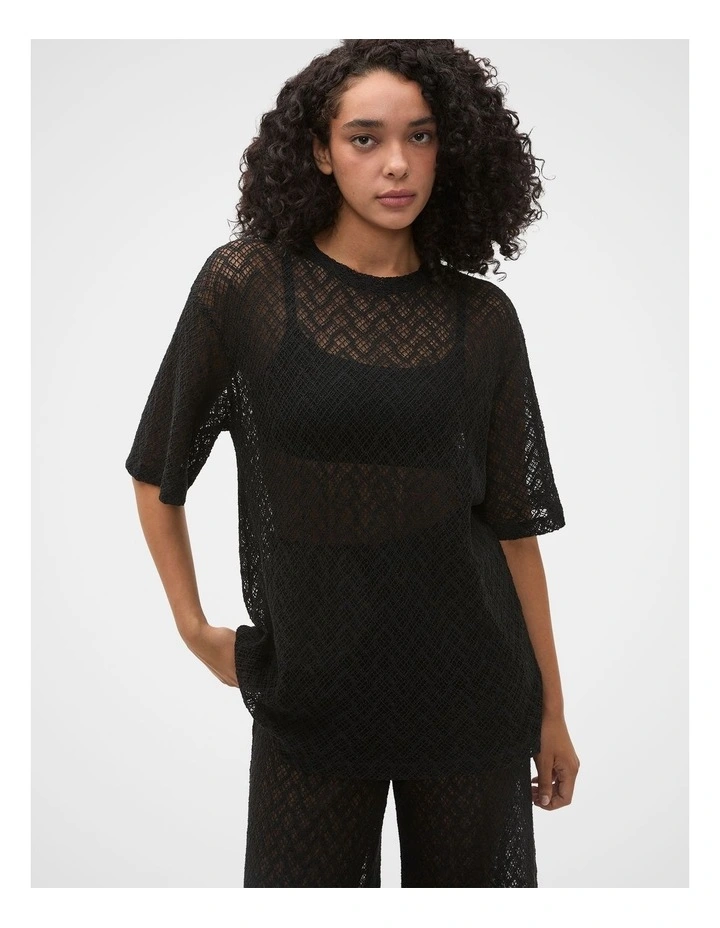 Lace Sheer Boxy Tee image 3