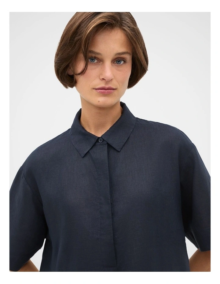 Linen Shirt Mini Dress image 3