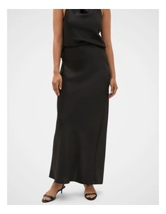 Satin Slip Column Skirt