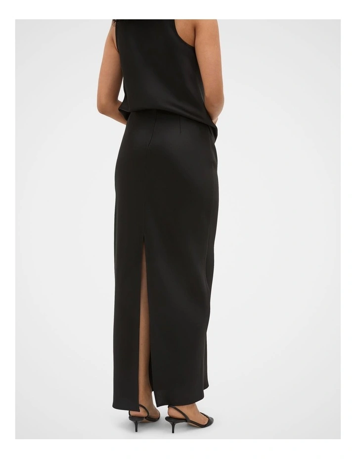 Satin Slip Column Skirt image 2