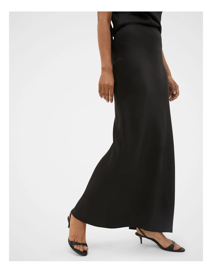 Satin Slip Column Skirt image 3