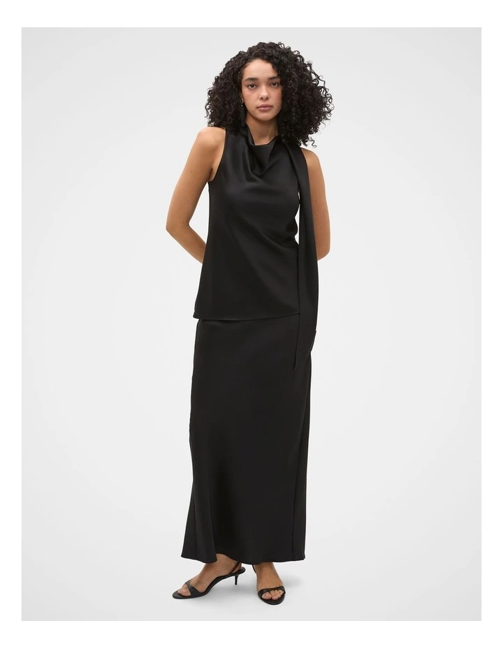 Satin Slip Column Skirt image 4