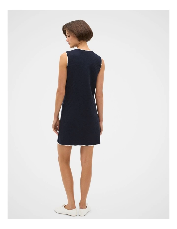 Textured Mini Scallop Knit Dress image 4