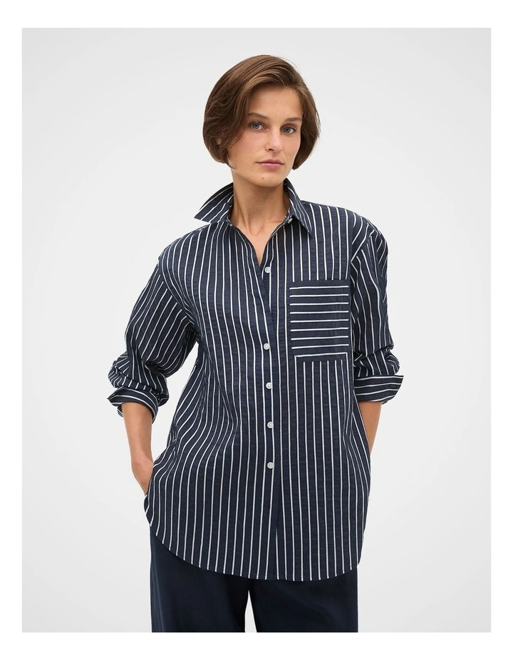 Textured Stripe Pocket Shirt image 3