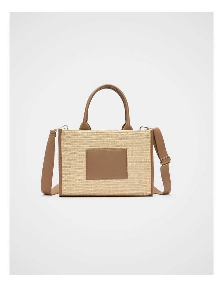 Structured Woven Mini Tote image 1