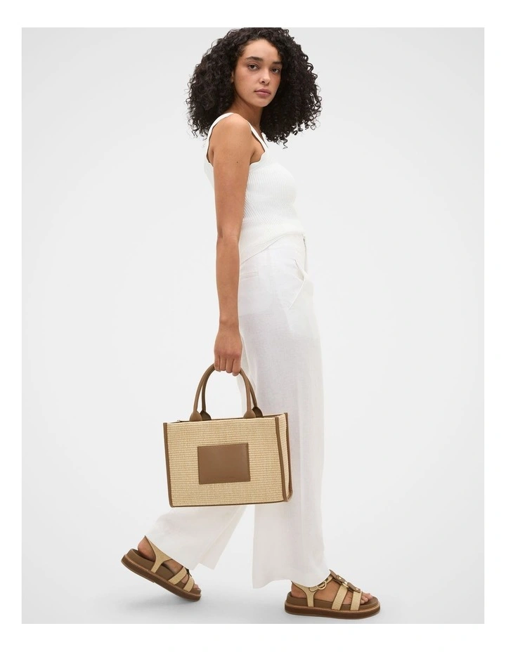 Structured Woven Mini Tote image 2