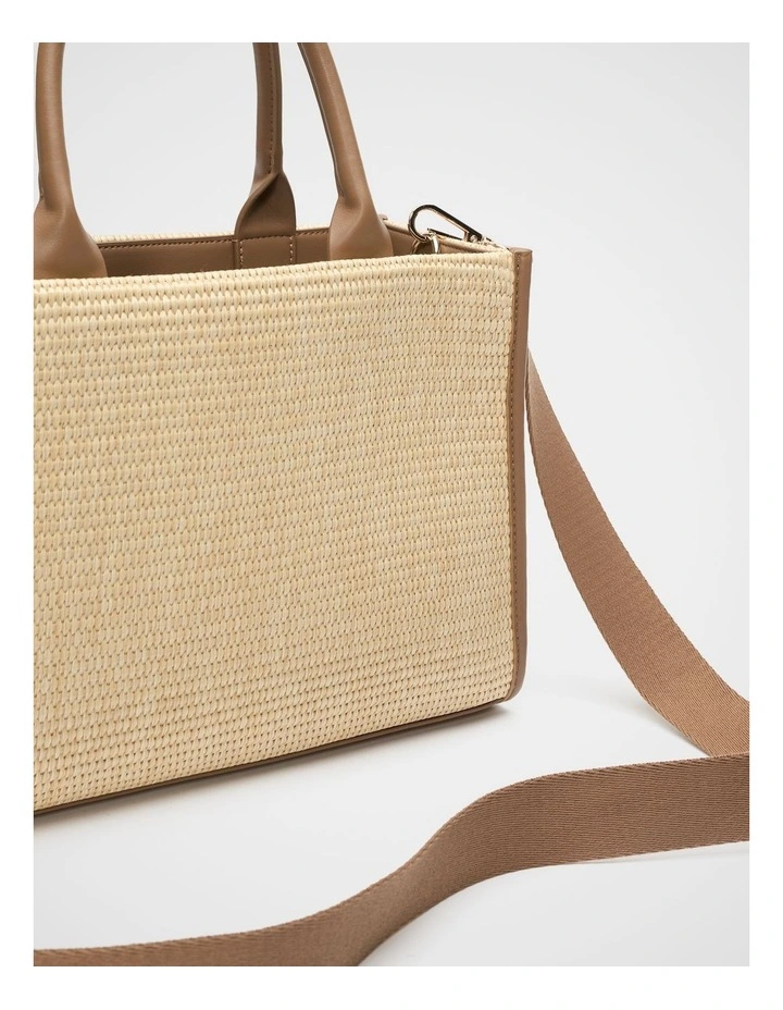 Structured Woven Mini Tote image 3