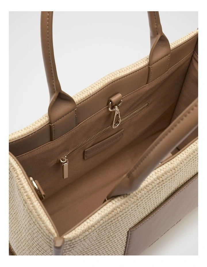Structured Woven Mini Tote image 4