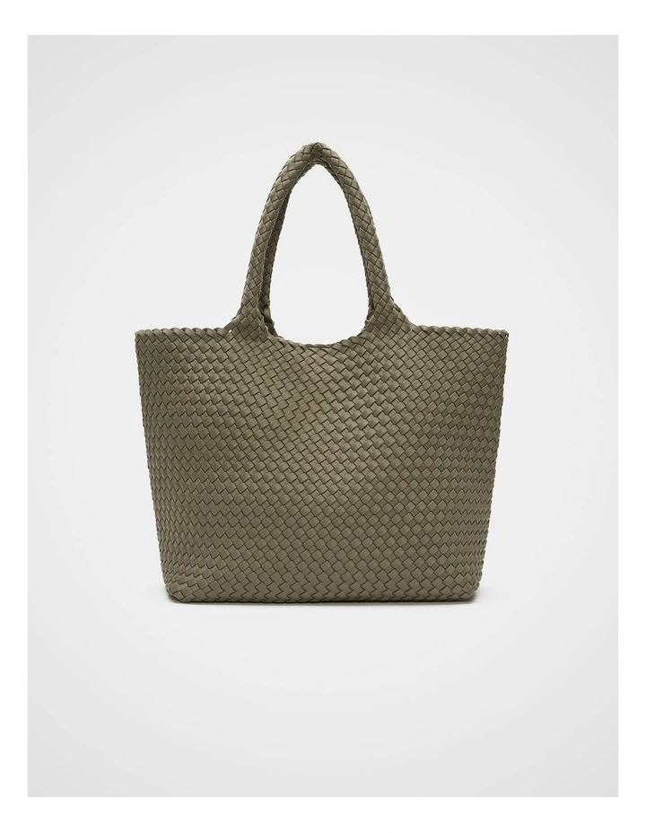 Woven Textured East West Tote image 1