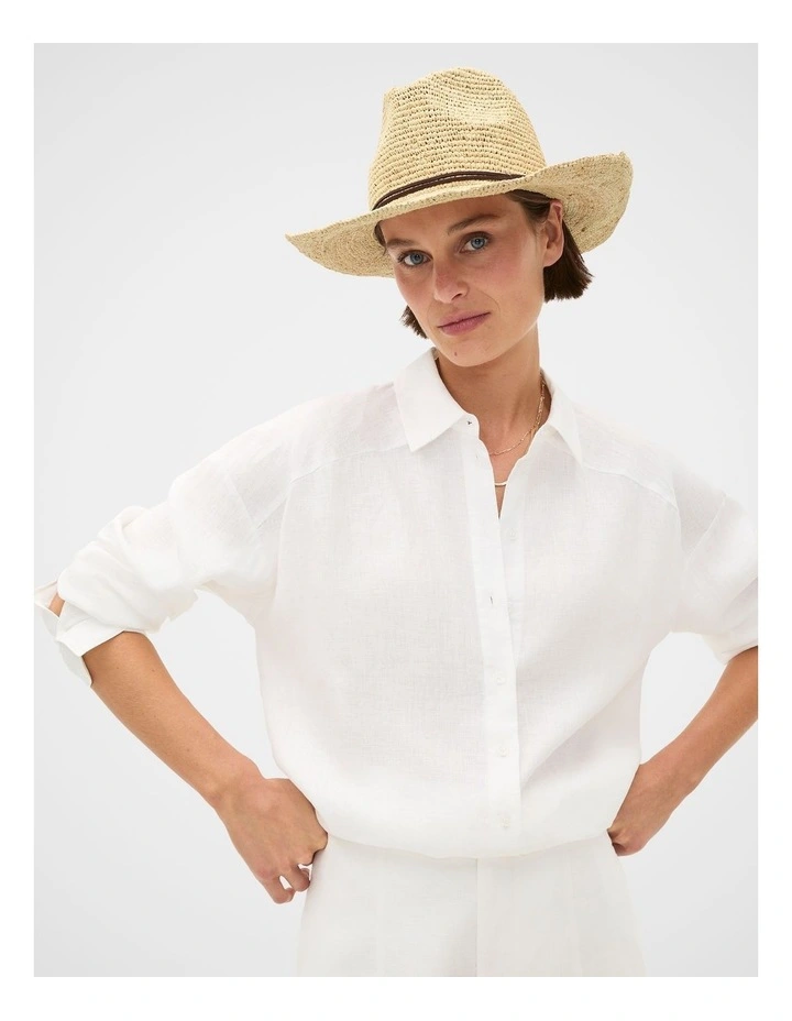 Wide Brim Raffia Fedora image 2