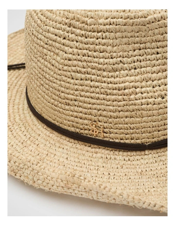 Wide Brim Raffia Fedora image 4