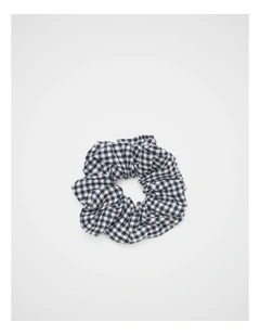 Linen Gingham Scrunchie