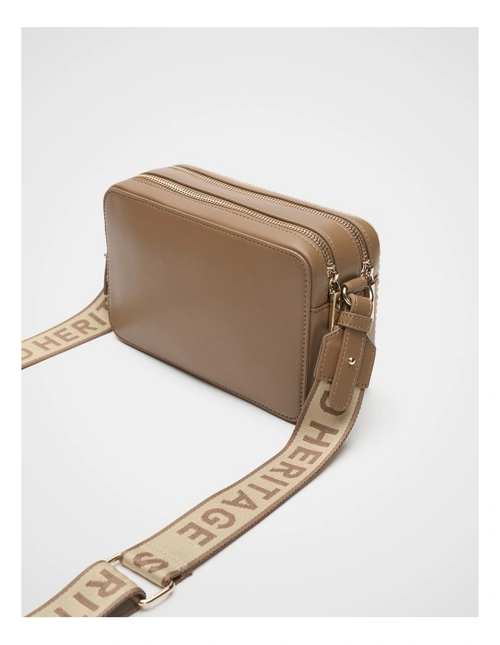 Textured Camera Bag in Tan image 3